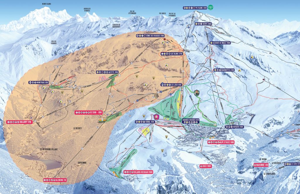 plan des pistes oz vaujany